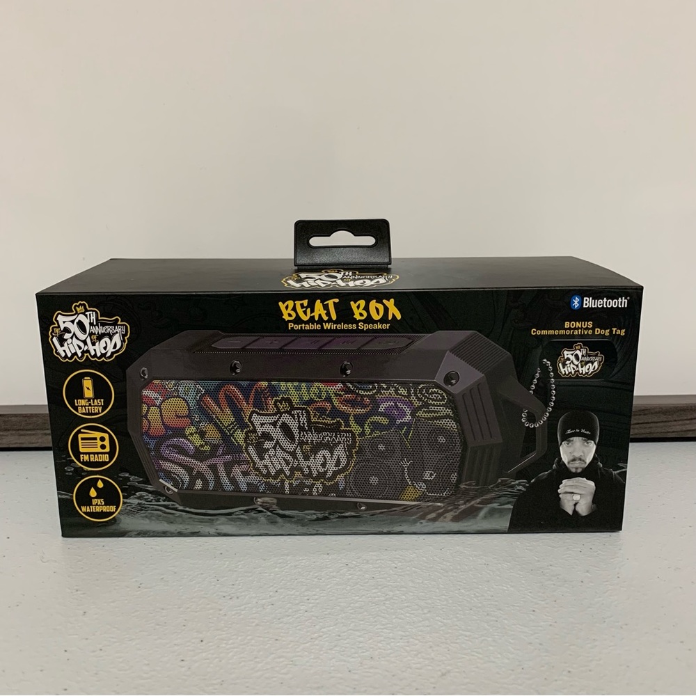 The 50th Anniversary of Hip-Hop Bluetooth Beat Box Portable Wireless Speaker-NIB